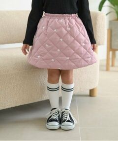 Lycee mine / リセマイン ミニ・ひざ丈スカート | 【インナーパンツ付き】キルティングギャザーたっぷりスカート
