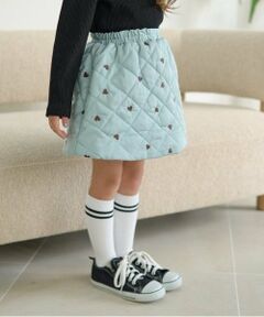 Lycee mine / リセマイン ミニ・ひざ丈スカート | 【インナーパンツ付き】キルティングギャザーたっぷりスカート