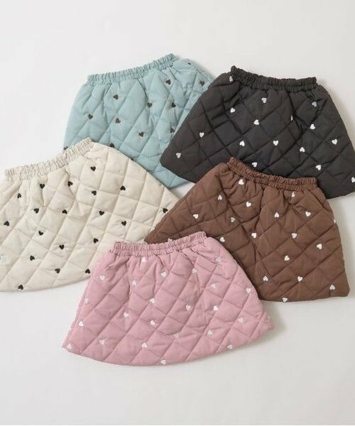 Lycee mine / リセマイン ミニ・ひざ丈スカート | 【インナーパンツ付き】キルティングギャザーたっぷりスカート | 詳細1