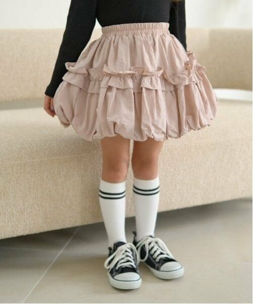 Lycee mine / リセマイン ミニ・ひざ丈スカート | フリル付きバルーンスカート（ライト ピンク）