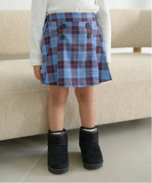 Lycee mine / リセマイン ショート・ハーフ・半端丈パンツ | タックプリーツスカパン（モデレート ブルー）