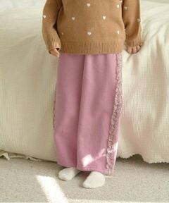 Lycee mine / リセマイン その他パンツ | 【毛玉バイバイ裏起毛裏毛】サイドフリルワイドシルエットスウェットパンツ