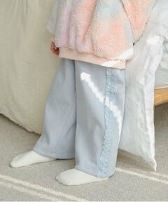 Lycee mine / リセマイン その他パンツ | 【毛玉バイバイ裏起毛裏毛】サイドフリルワイドシルエットスウェットパンツ