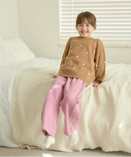 Lycee mine / リセマイン その他パンツ | 【毛玉バイバイ裏起毛裏毛】サイドフリルワイドシルエットスウェットパンツ | 詳細10