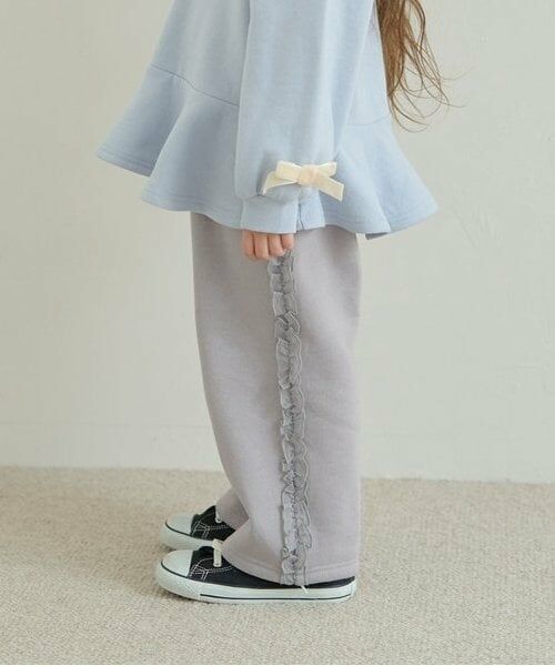 Lycee mine / リセマイン その他パンツ | 【毛玉バイバイ裏起毛裏毛】サイドフリルワイドシルエットスウェットパンツ | 詳細13