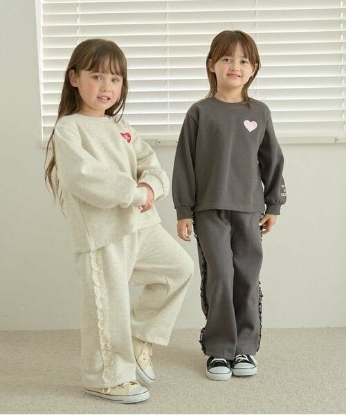 Lycee mine / リセマイン その他パンツ | 【毛玉バイバイ裏起毛裏毛】サイドフリルワイドシルエットスウェットパンツ | 詳細16