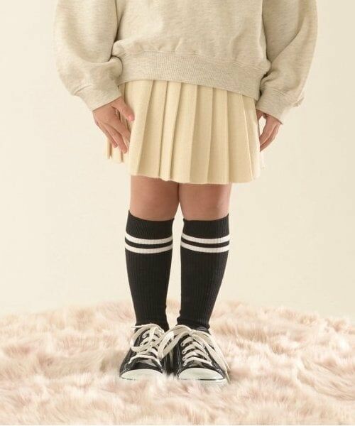 Lycee mine / リセマイン ミニ・ひざ丈スカート | ニットプリーツスカート（アイボリー）