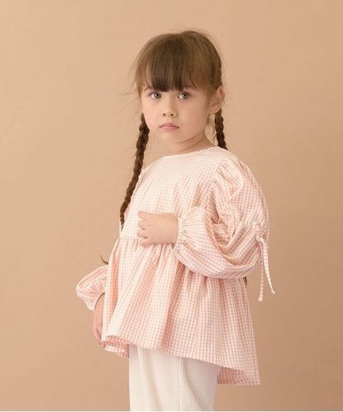 Lycee mine / リセマイン シャツ・ブラウス | ボリュームたっぷりペプラムブラウス（サーモン ピンク）