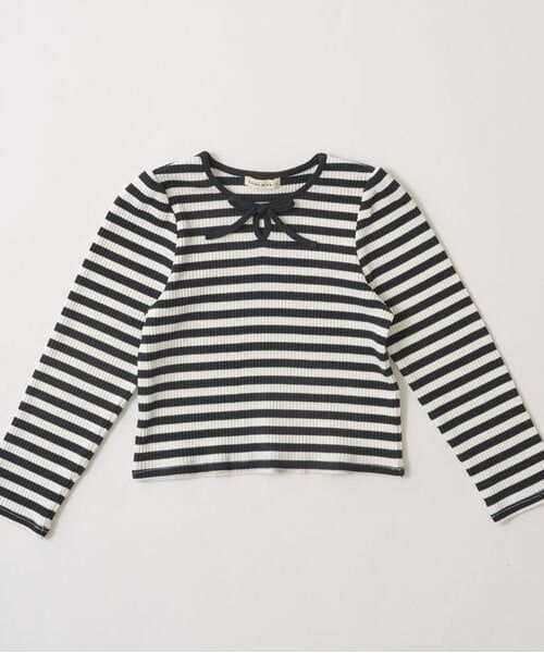 Lycee mine / リセマイン Tシャツ | 【ミニ丈】バイカラーテレコトップス | 詳細2