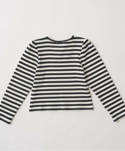 Lycee mine / リセマイン Tシャツ | 【ミニ丈】バイカラーテレコトップス | 詳細3