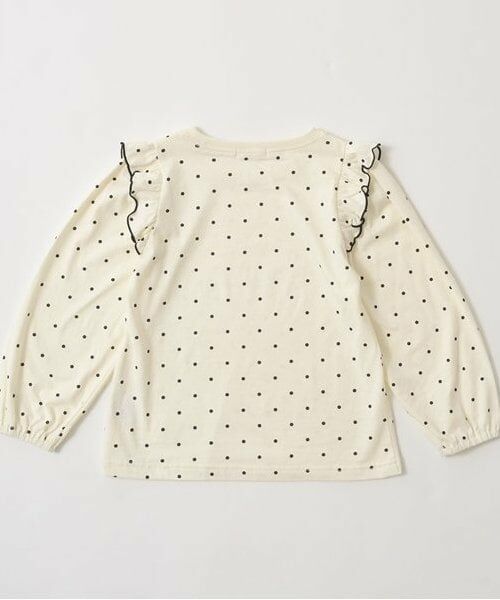 Lycee mine / リセマイン Tシャツ | 【型崩れしないやわらかコットン】フリル付きボリュームスリーブ総柄Tシャツ | 詳細3