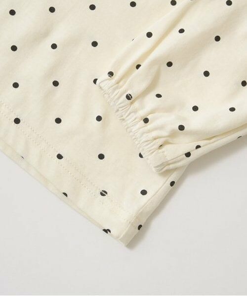 Lycee mine / リセマイン Tシャツ | 【型崩れしないやわらかコットン】フリル付きボリュームスリーブ総柄Tシャツ | 詳細5