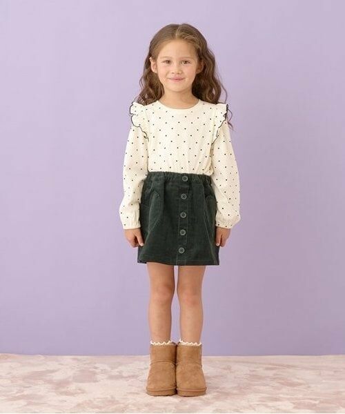 Lycee mine / リセマイン Tシャツ | 【型崩れしないやわらかコットン】フリル付きボリュームスリーブ総柄Tシャツ | 詳細9