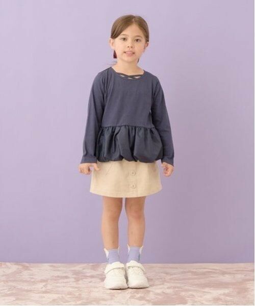 Lycee mine / リセマイン Tシャツ | 【型崩れしないやわらかコットン】デザインネックバルーンペプラムTシャツ | 詳細14