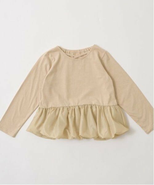 Lycee mine / リセマイン Tシャツ | 【型崩れしないやわらかコットン】デザインネックバルーンペプラムTシャツ | 詳細2