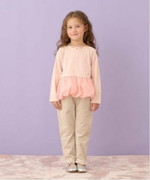 Lycee mine / リセマイン Tシャツ | 【型崩れしないやわらかコットン】デザインネックバルーンペプラムTシャツ | 詳細8