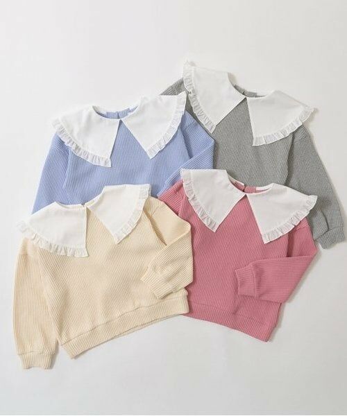 Lycee mine / リセマイン スウェット | 【ふわふワッフル】フリル衿付きトップス | 詳細1