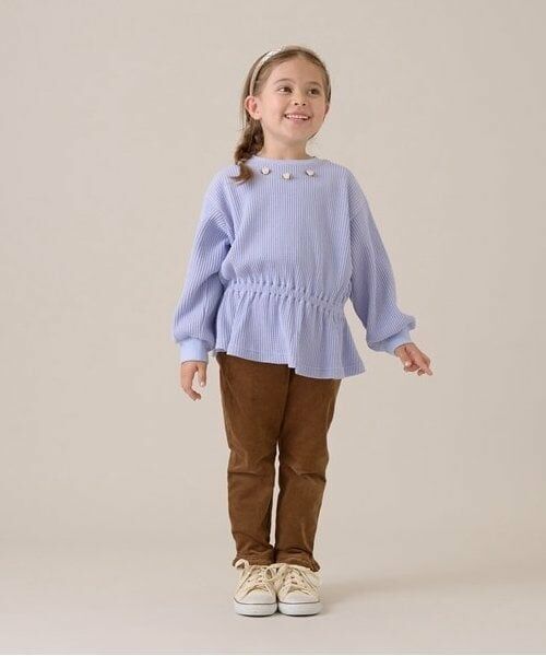 Lycee mine / リセマイン スウェット | 【ふわふワッフル】お花付きペプラムトップス | 詳細12