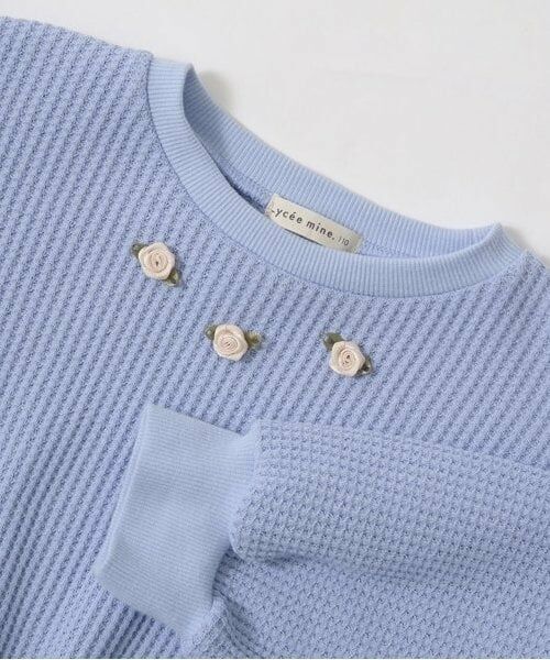 Lycee mine / リセマイン スウェット | 【ふわふワッフル】お花付きペプラムトップス | 詳細4