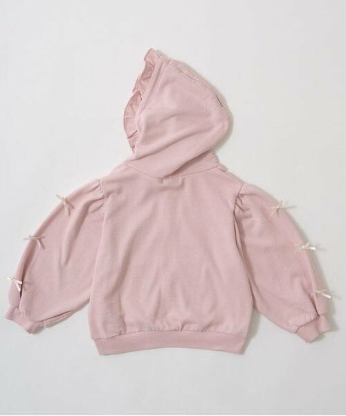 Lycee mine / リセマイン パーカー | 【毛玉バイバイ裏毛】リボン付きフリルジップパーカ | 詳細3