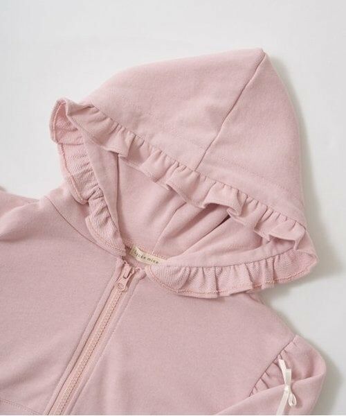 Lycee mine / リセマイン パーカー | 【毛玉バイバイ裏毛】リボン付きフリルジップパーカ | 詳細4