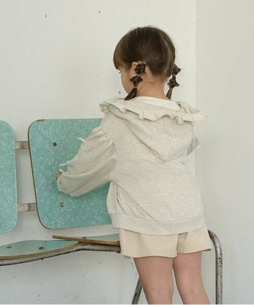 Lycee mine / リセマイン パーカー | 【毛玉バイバイ裏毛】リボン付きフリルジップパーカ | 詳細7
