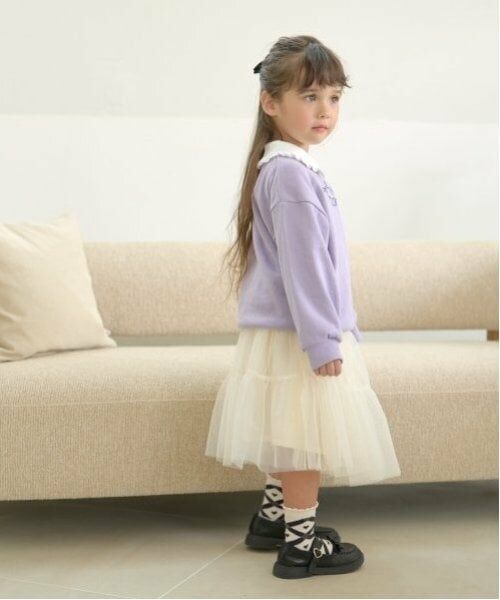 Lycee mine / リセマイン スウェット | 【毛玉バイバイ裏毛】フリル衿付きロゴ刺しゅうスウェット | 詳細12