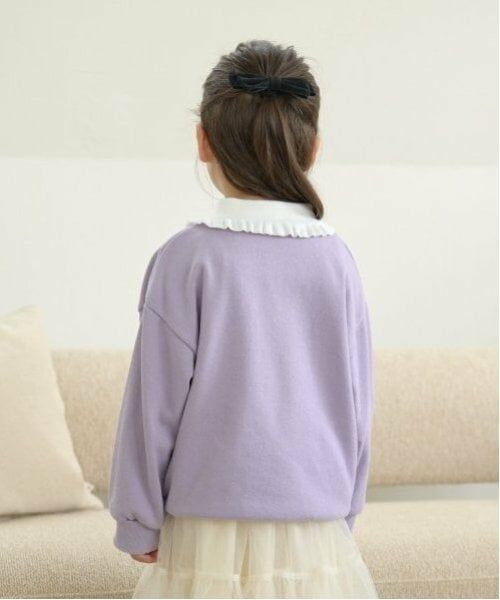 Lycee mine / リセマイン スウェット | 【毛玉バイバイ裏毛】フリル衿付きロゴ刺しゅうスウェット | 詳細15