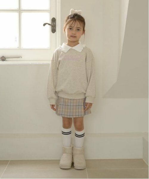 Lycee mine / リセマイン スウェット | 【毛玉バイバイ裏毛】フリル衿付きロゴ刺しゅうスウェット | 詳細7