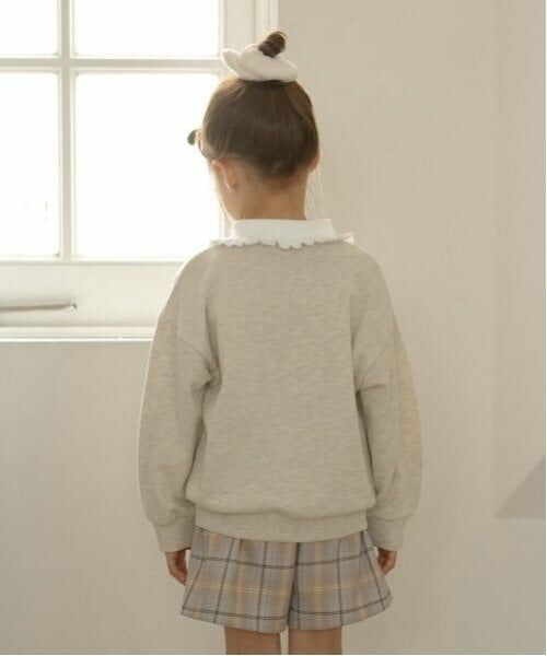 Lycee mine / リセマイン スウェット | 【毛玉バイバイ裏毛】フリル衿付きロゴ刺しゅうスウェット | 詳細8