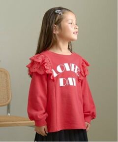 Lycee mine / リセマイン スウェット | 【毛玉バイバイ裏毛】コットンレース付きAラインスウェット