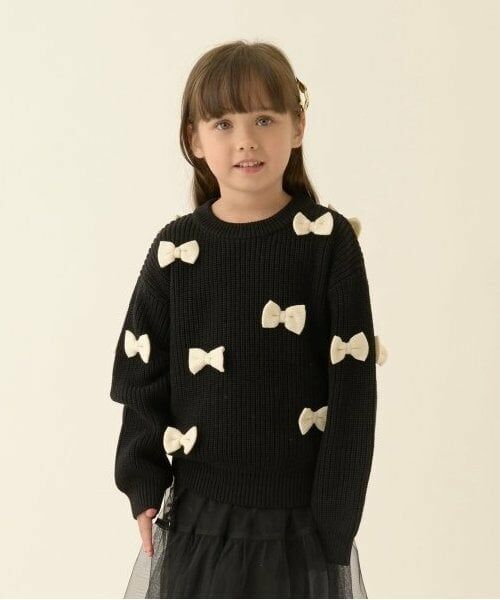 Lycee mine / リセマイン ニット・セーター | リボン付きセーター（黒）