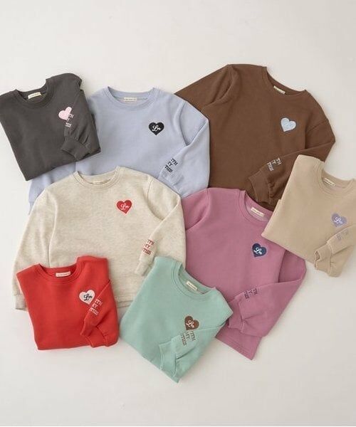 Lycee mine / リセマイン スウェット | 【毛玉バイバイ裏起毛裏毛】ハート刺しゅうボリュームスリーブスウェット | 詳細1