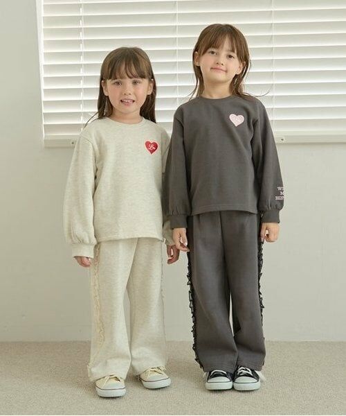 Lycee mine / リセマイン スウェット | 【毛玉バイバイ裏起毛裏毛】ハート刺しゅうボリュームスリーブスウェット | 詳細19