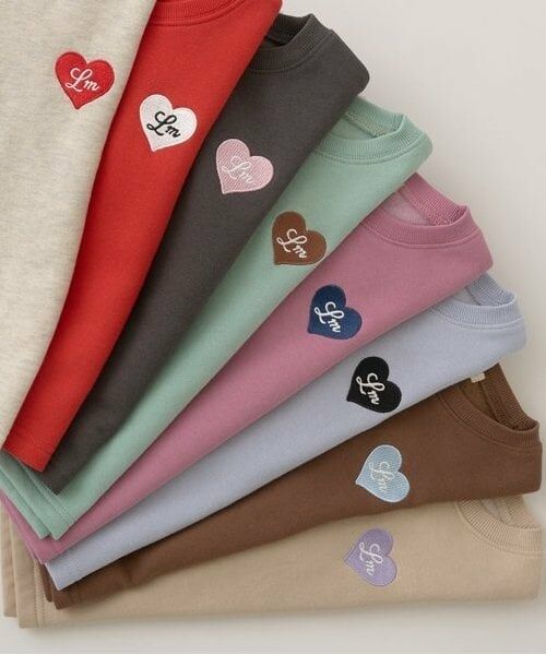 Lycee mine / リセマイン スウェット | 【毛玉バイバイ裏起毛裏毛】ハート刺しゅうボリュームスリーブスウェット | 詳細4