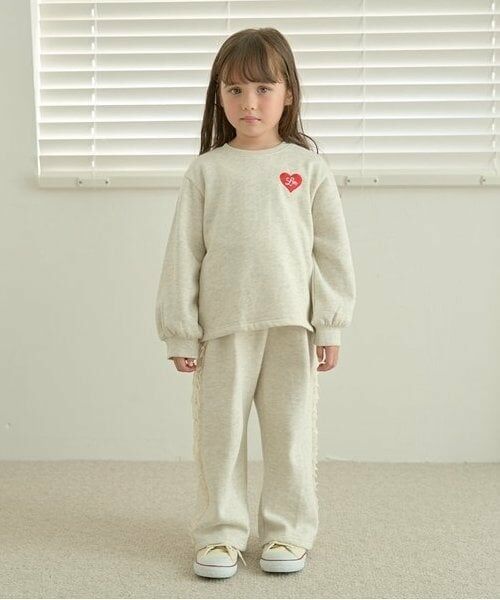 Lycee mine / リセマイン スウェット | 【毛玉バイバイ裏起毛裏毛】ハート刺しゅうボリュームスリーブスウェット | 詳細7