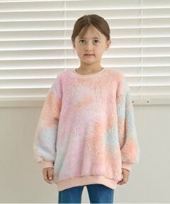 Lycee mine / リセマイン スウェット | 【ふわふわボア】タイダイ染めチュニック丈トップス
