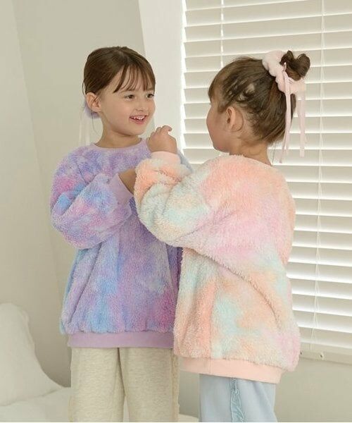 Lycee mine / リセマイン スウェット | 【ふわふわボア】タイダイ染めチュニック丈トップス | 詳細12