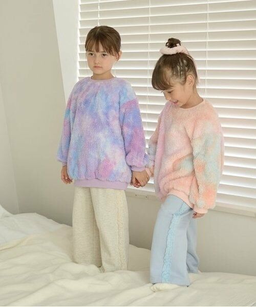 Lycee mine / リセマイン スウェット | 【ふわふわボア】タイダイ染めチュニック丈トップス | 詳細13