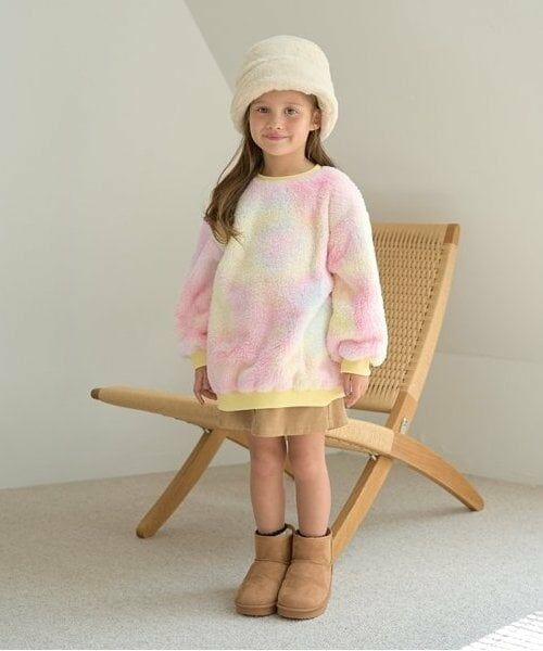 Lycee mine / リセマイン スウェット | 【ふわふわボア】タイダイ染めチュニック丈トップス | 詳細8