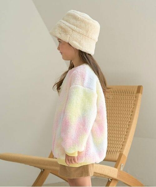 Lycee mine / リセマイン スウェット | 【ふわふわボア】タイダイ染めチュニック丈トップス | 詳細9