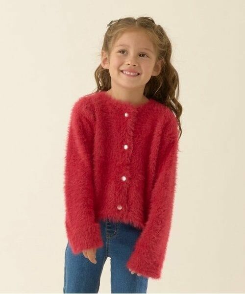 Lycee mine / リセマイン カーディガン・ボレロ | シャギーニットカーディガン（赤）