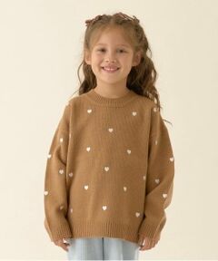 Lycee mine / リセマイン ニット・セーター | ハート&フラワー総柄刺しゅうアソートセーター