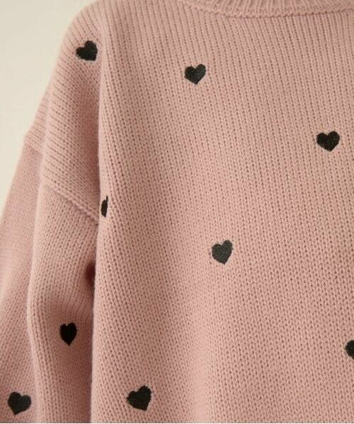 Lycee mine / リセマイン ニット・セーター | ハート&フラワー総柄刺しゅうアソートセーター | 詳細11