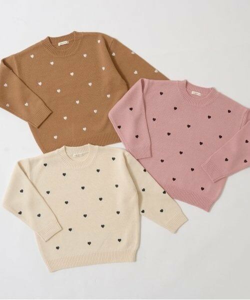 Lycee mine / リセマイン ニット・セーター | ハート&フラワー総柄刺しゅうアソートセーター | 詳細2
