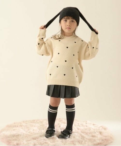 Lycee mine / リセマイン ニット・セーター | ハート&フラワー総柄刺しゅうアソートセーター | 詳細6