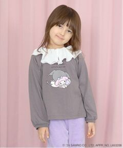 Lycee mine / リセマイン Tシャツ | 【サンリオキャラクターズ】【どちらが前でもOK!】シアー衿付きAラインプリントTシャツ