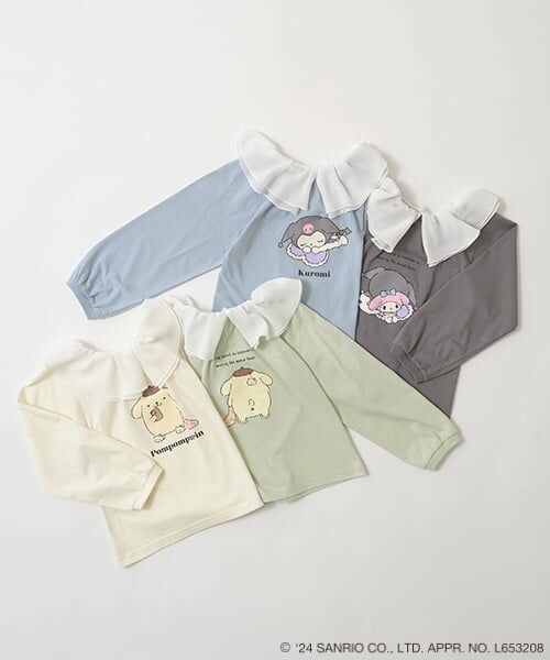 Lycee mine / リセマイン Tシャツ | 【サンリオキャラクターズ】【どちらが前でもOK!】シアー衿付きAラインプリントTシャツ | 詳細1