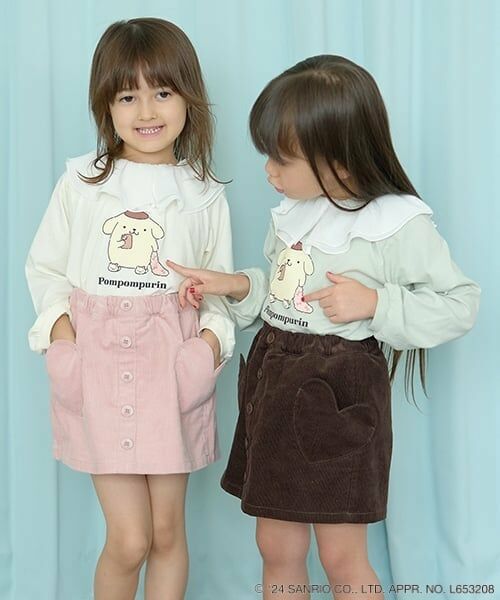 Lycee mine / リセマイン Tシャツ | 【サンリオキャラクターズ】【どちらが前でもOK!】シアー衿付きAラインプリントTシャツ | 詳細11