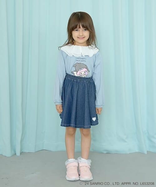 Lycee mine / リセマイン Tシャツ | 【サンリオキャラクターズ】【どちらが前でもOK!】シアー衿付きAラインプリントTシャツ | 詳細13